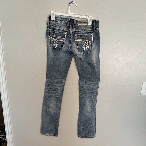 Rock Revival Blue Straight Leg Jeans - Picture 3 of 4